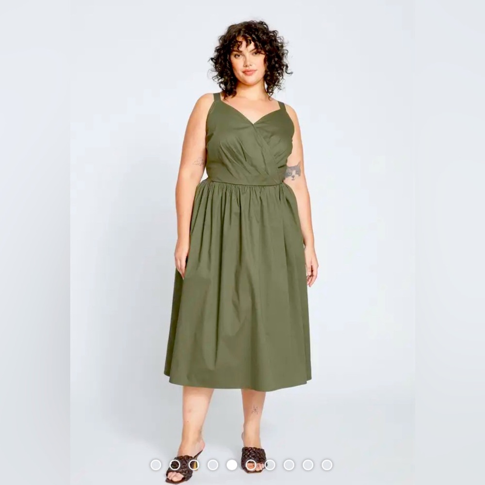 Universal Standard Bellport Sateen Crossover Dress